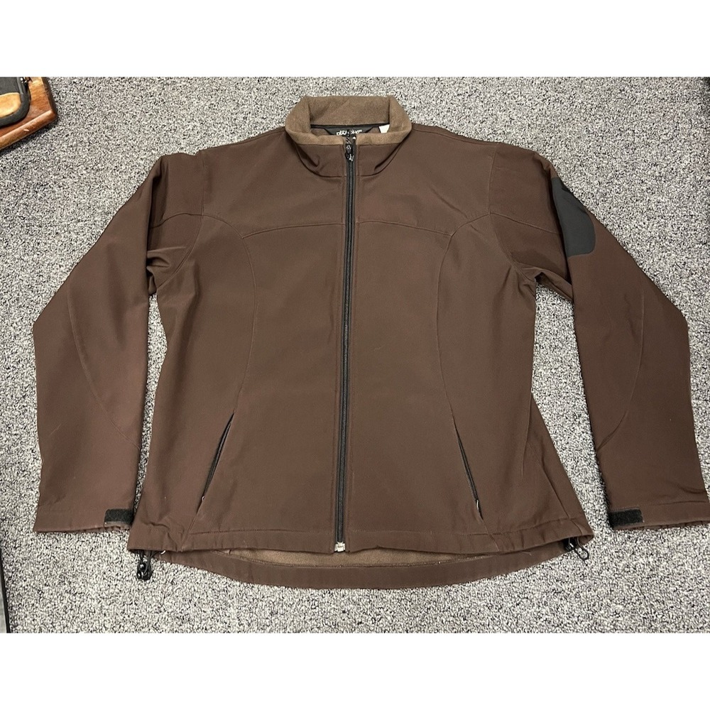 Black Diamond Womens Soft Shell Full Zip Jacket Vintage XL Brown Fleece